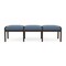 Lesro Lenox Wood 3 Seat Bench Wood Frame, Mocha, MD Titan Upholstery LW3001 - alternate 1